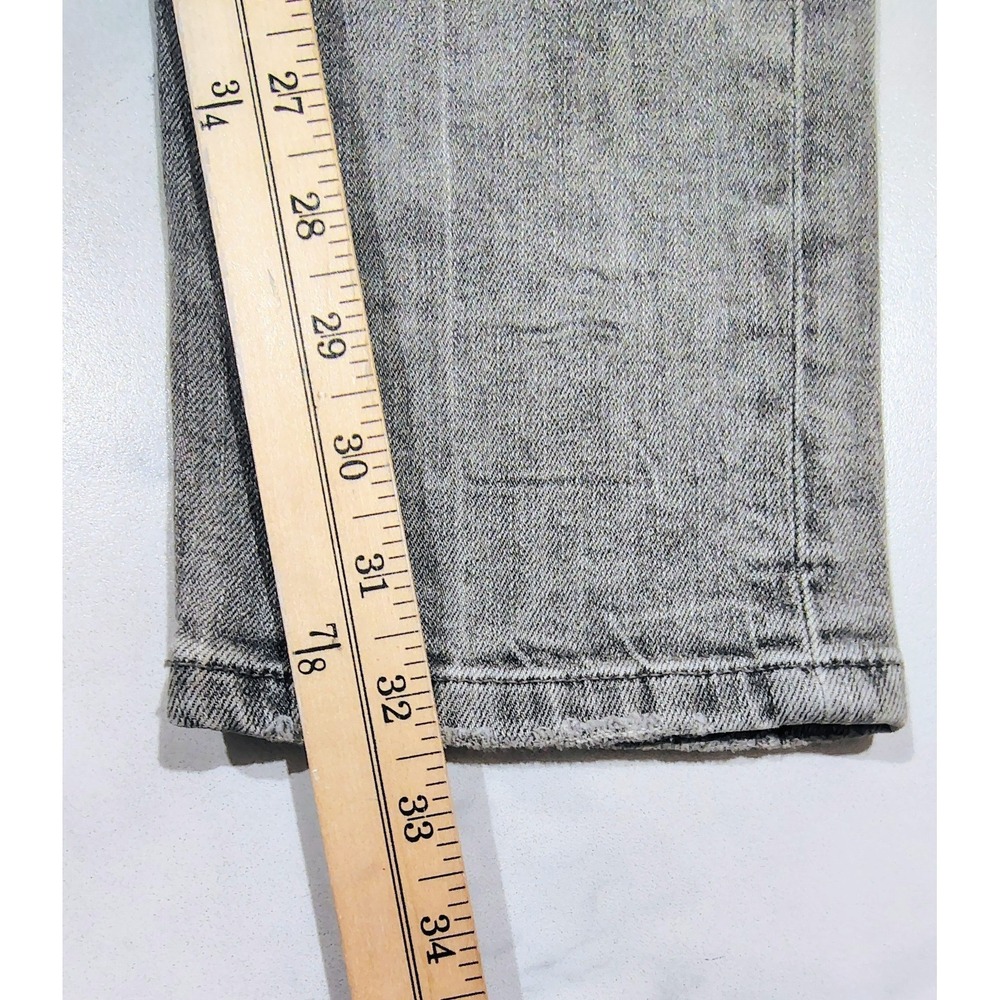 ALL SAINTS Rex Jeans Mens 31x32 Gray Wash Button Fly Distressed Slim Fit Denim - Picture 8 of 10